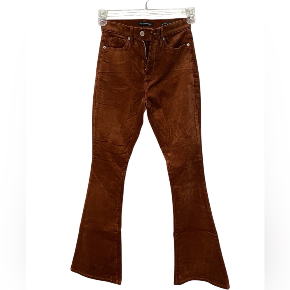 Banana Republic High-Rise Flare Corduroy Pants in Brown